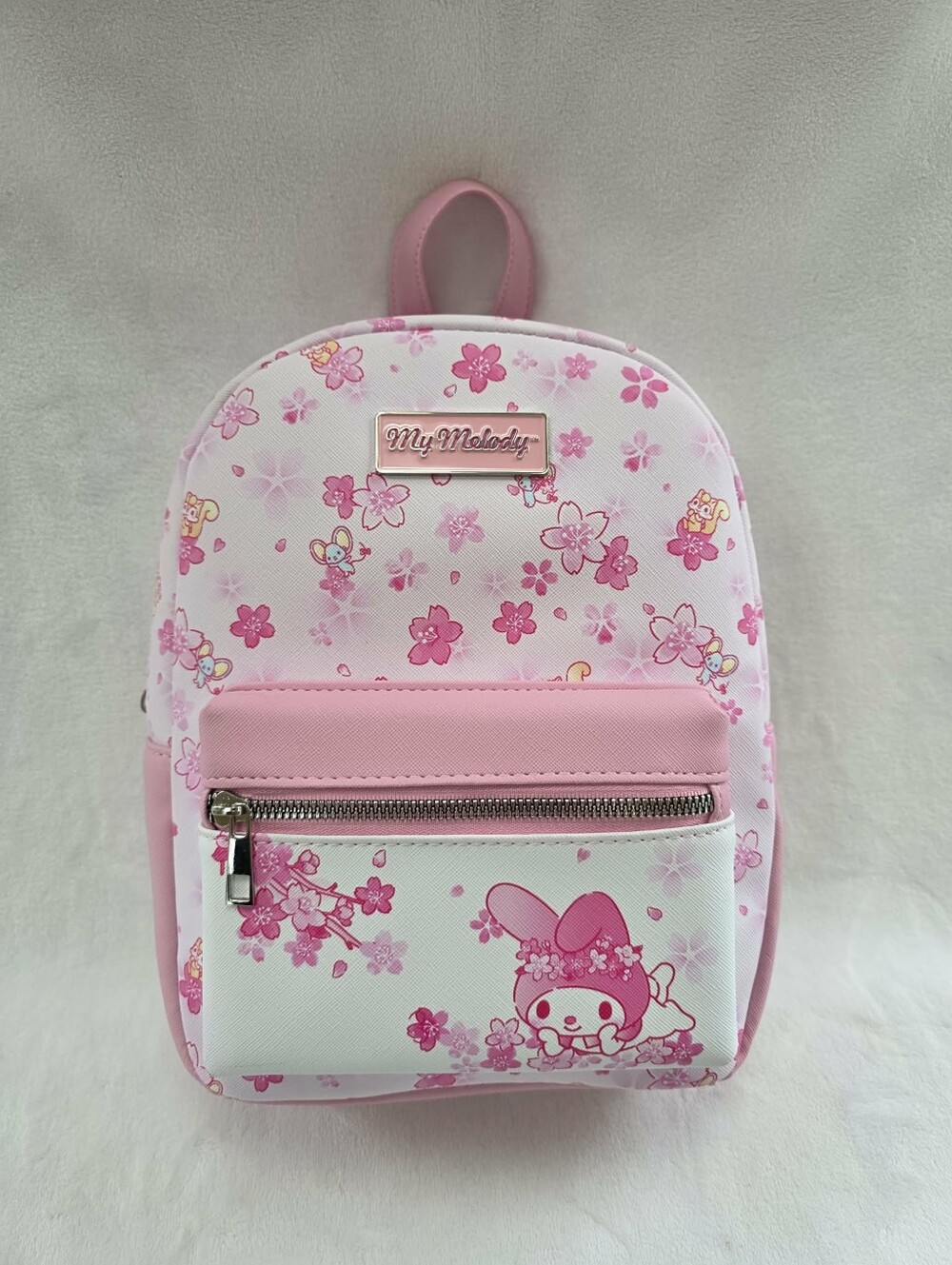 Sanrio My Melody Mini Backpack Cherry Blossoms Floral Pattern Bag "New"